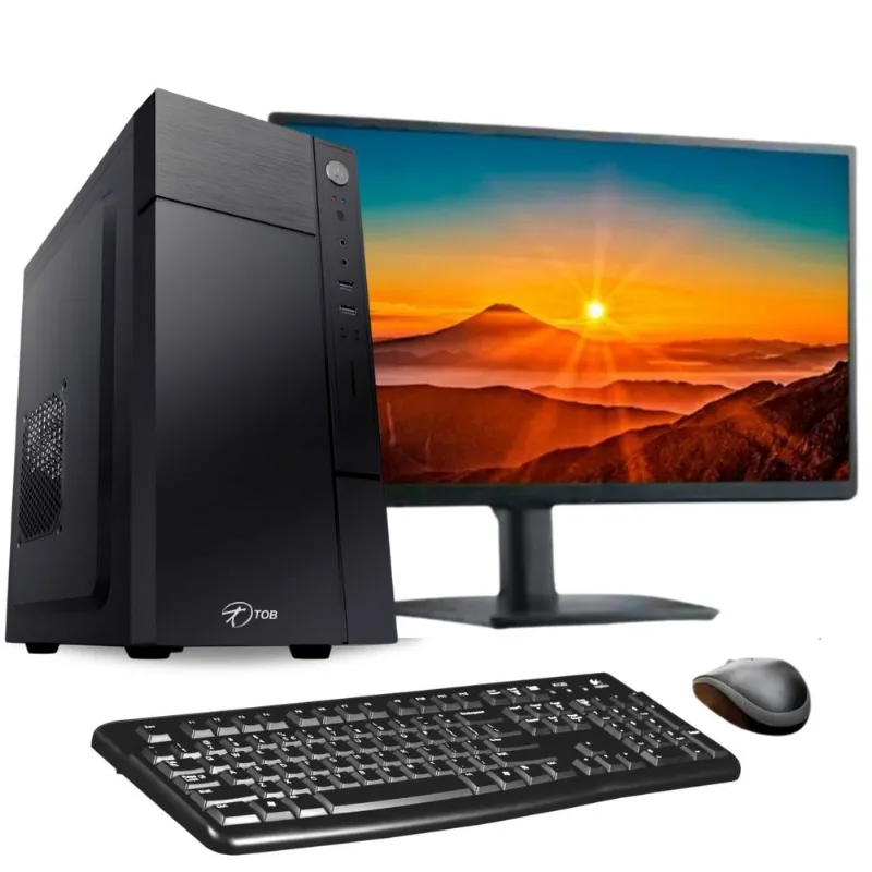 Computador Completo Tob Intel Core I5 Com Ssd 240gb Memória 4gb Windows 10 Pro Trial + Teclado E Mouse +monitor 21.5" De