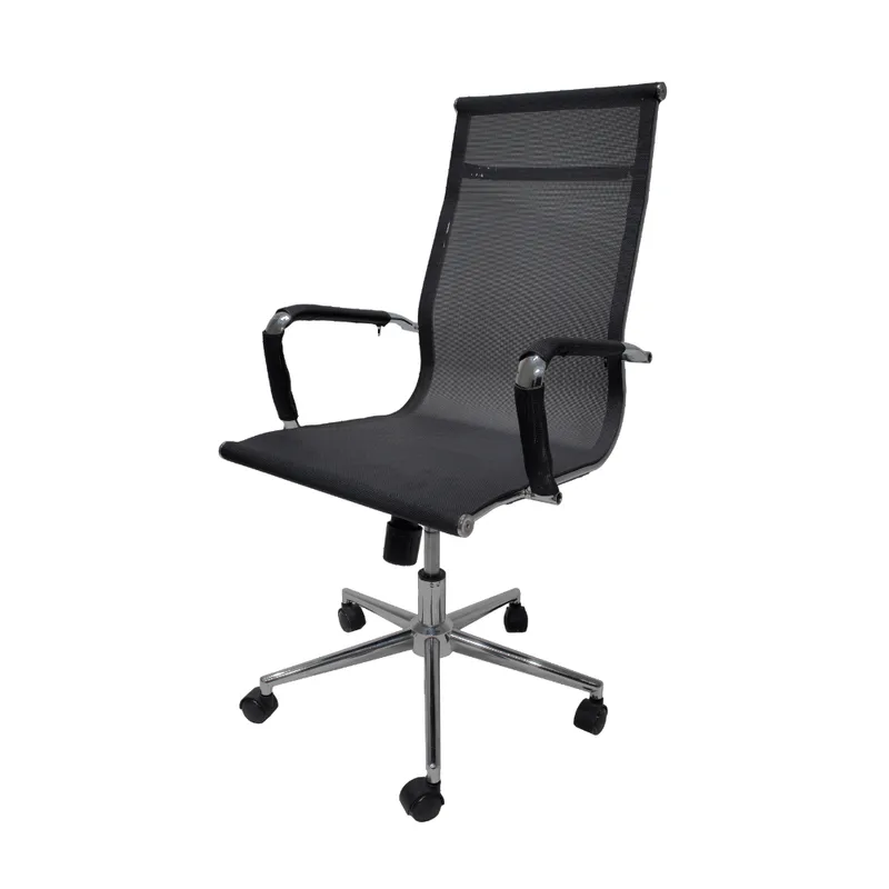 Cadeira De Escritório Presidente Charles Eames Eiffel Mesh Preta