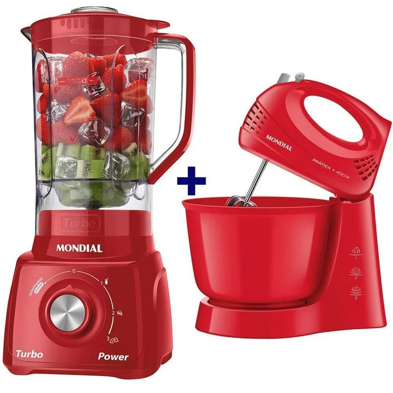Liquidificador Turbo Power L-99-fr Com Batedeira B-44r Mondia
