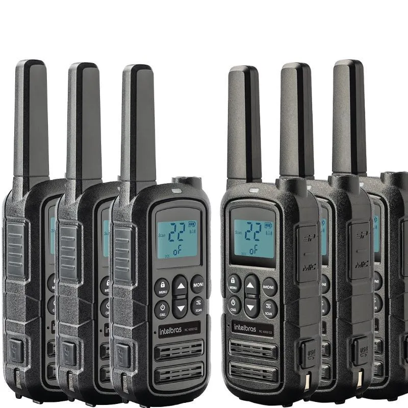 6x Rádio Comunicador Intelbras Rc4002 G2 - Walkie Talkie Ht