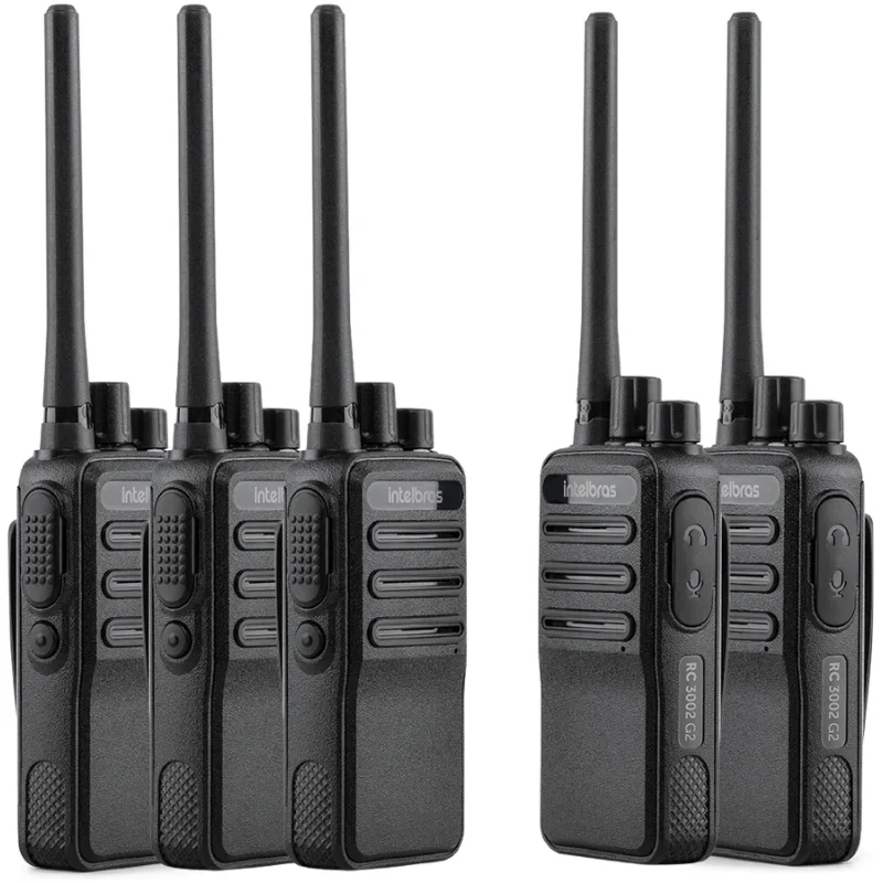 Kit 5x Rádio Comunicador Intelbras Rc3002 G2 Walkie Talk Ht