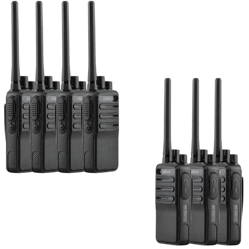Kit 7x Rádio Comunicador Intelbras Rc3002 G2 Walkie Talk Ht