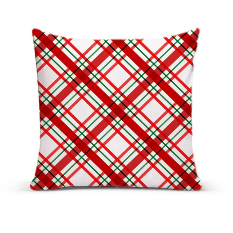 Almofada Para Sofá Sala Cheia 40x40 Natal Xadrez