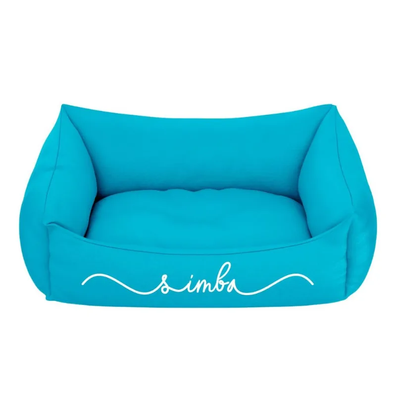 Cama Pet Para Cachorro Gato M 57x37cm Azul Simba