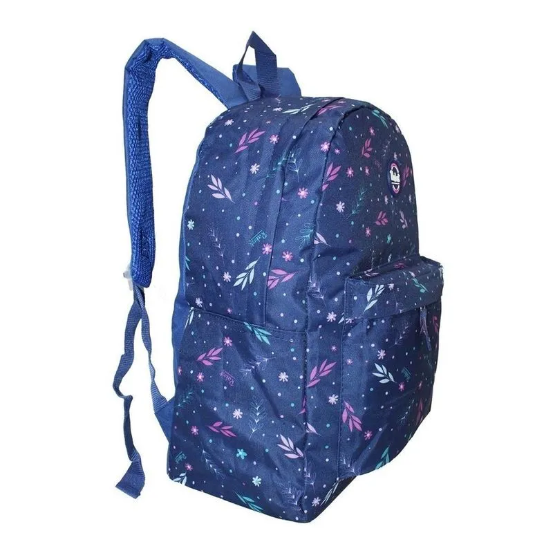 Mochila Florida Feminina Rabisk Costas Preta Cores Floral