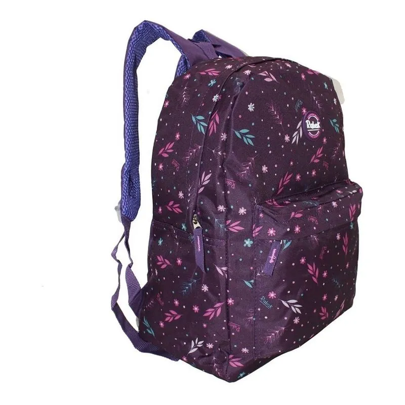 Mochila Florida Feminina Rabisk Costas Preta Cores Floral