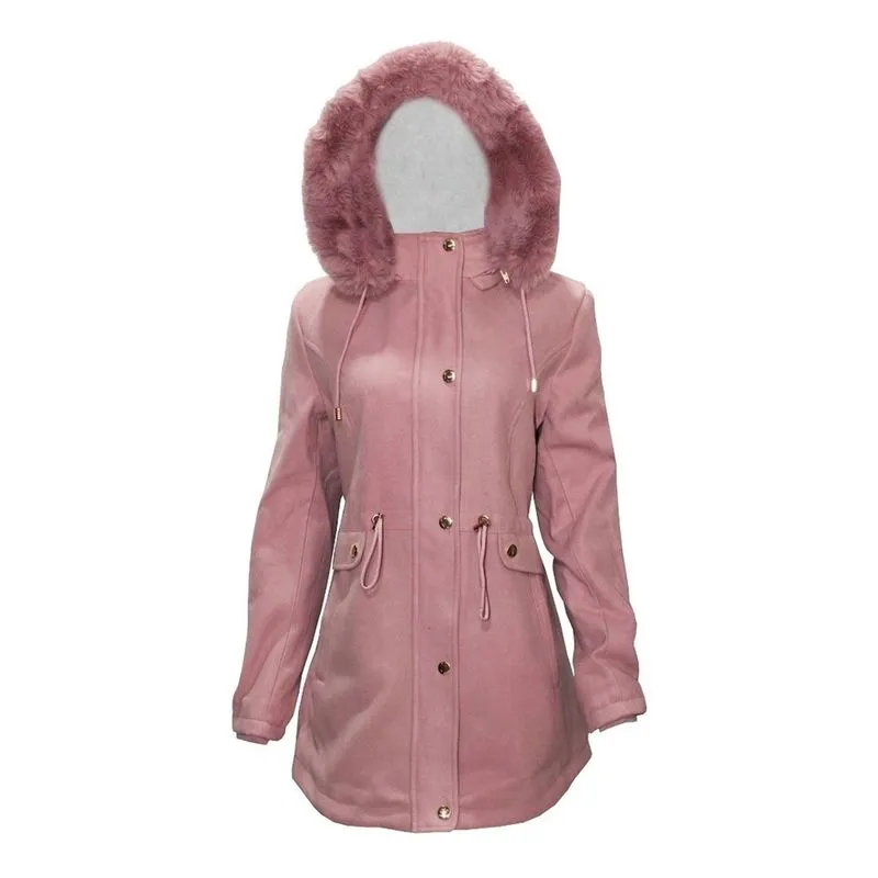 Sobretudo Feminino Lã Batida Casaco Promoção Moda Inverno