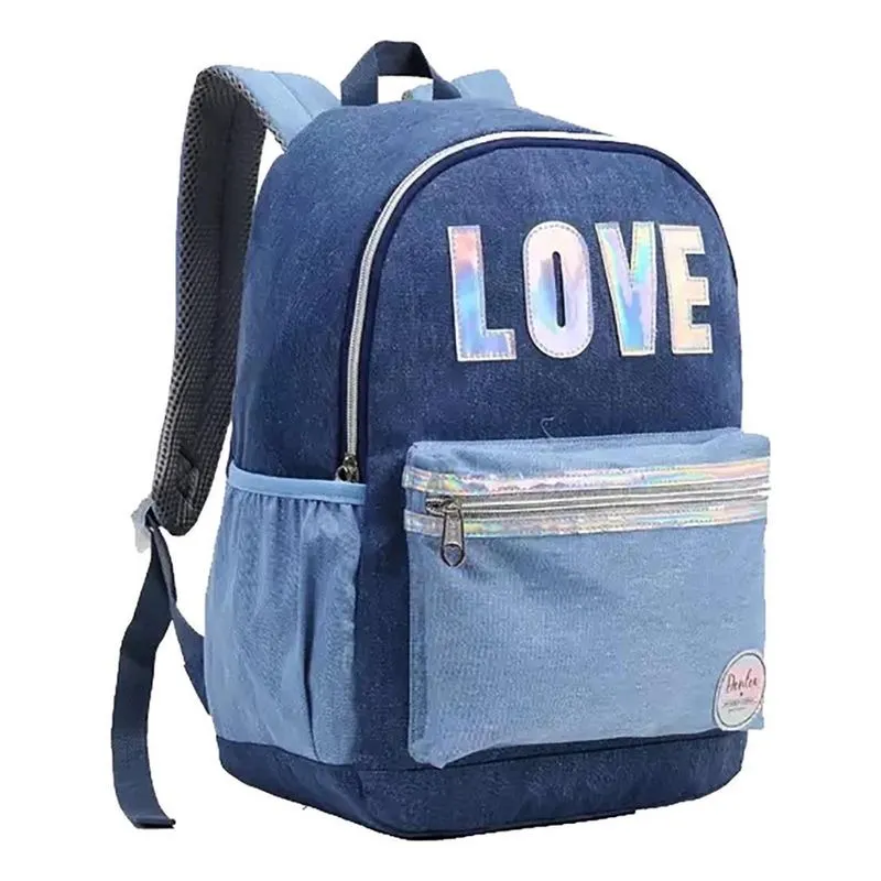 Mochila Feminina Love Juvenil Dl1264 Escolar Passeio