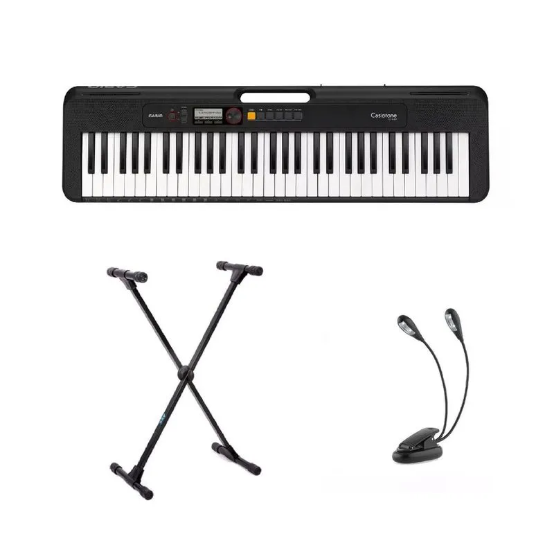 Kit Teclado Casio Casiotone CT-S200 com Suporte e Luminária