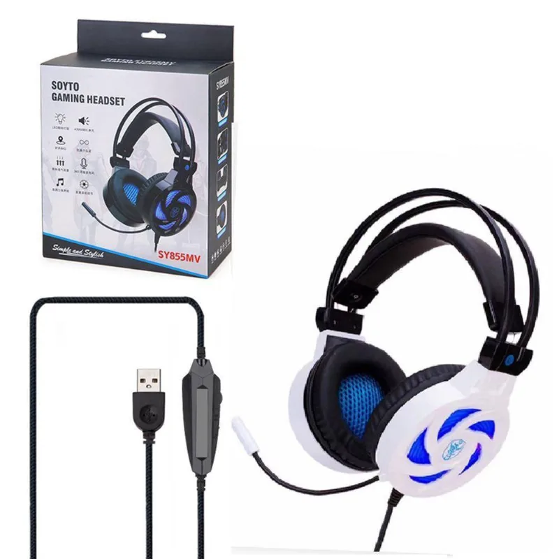 Headset Gamer Usb Som 7.1 Sy855-u