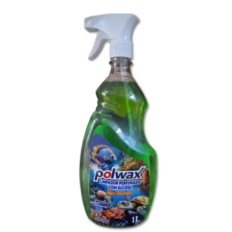 Limpador Perfumado Com Álcool Polwax 1 Litro Algas Marinhas