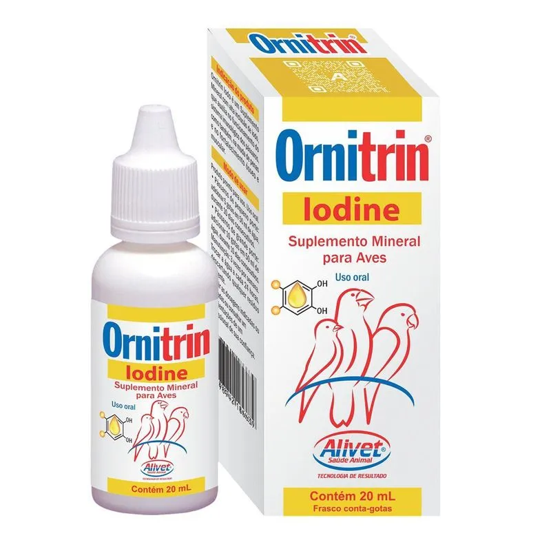 Suplemento Ornitrin Iodine Para Aves 20ml Alivet