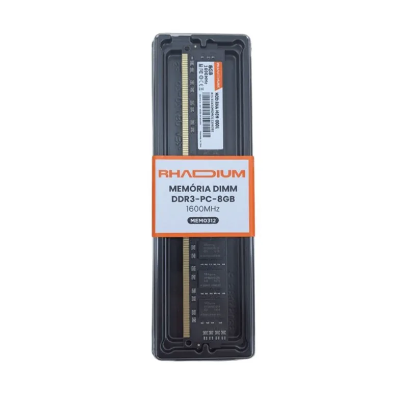 Memória Ram Rhadium para Desktop 8GB DDR3 1600Mhz