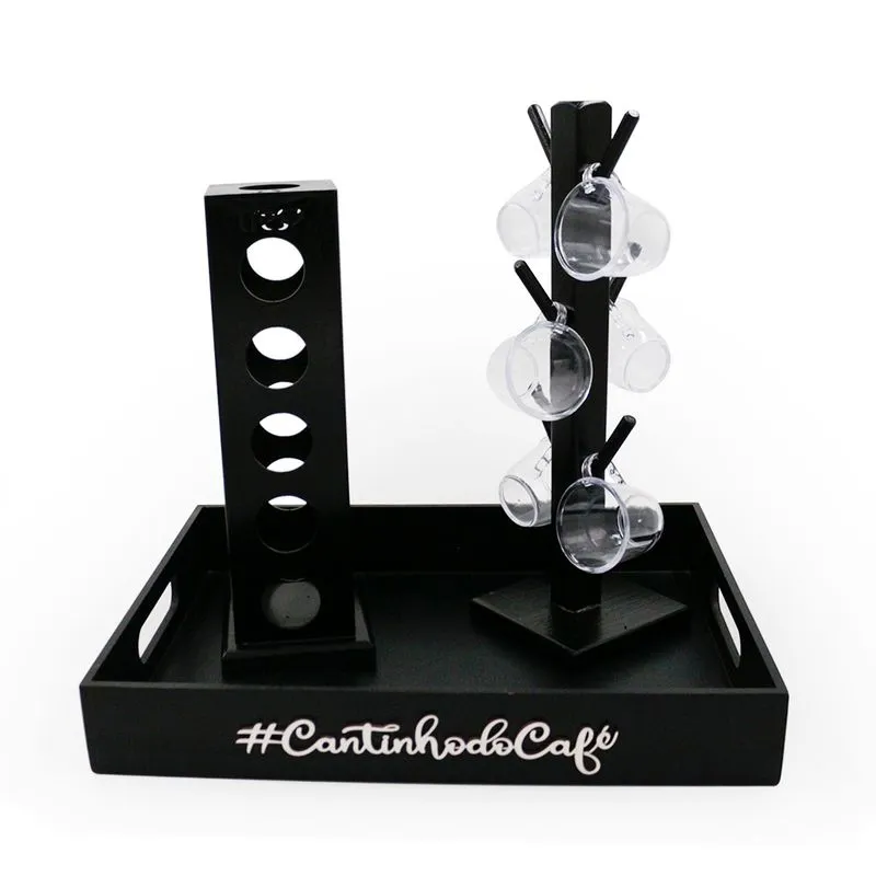 Kit 6 Xicara Porta Capsulas Para 3 Corações Bandeja Acrílico Cores