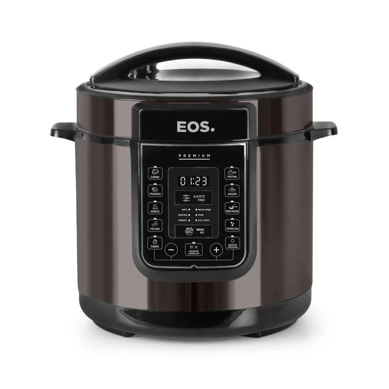 Panela de Pressão Elétrica eos Multicooker Digital 6L Titanium EPP60DT 110V