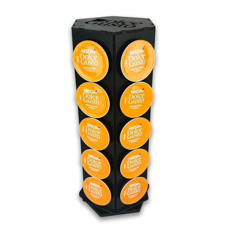 Organizador Giratório Preto 30 Cápsulas Café Dolce Gusto