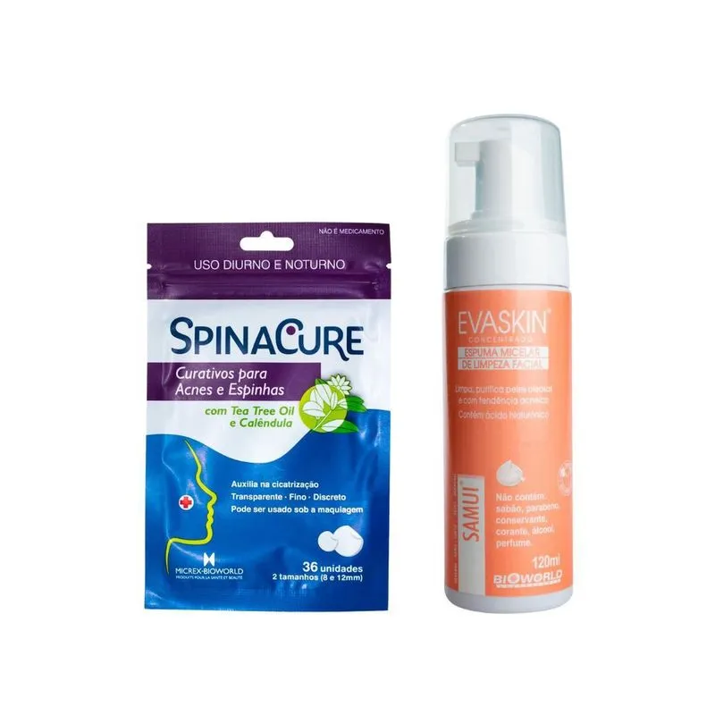 Kit Spinacure Curativo 36 Un. + Espuma Micelar Facial Pele