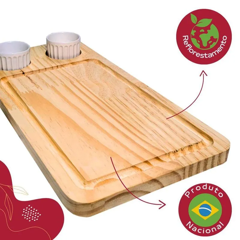Tábua De Carne Kansas - Artesanal Para Churrasco Em Madeira