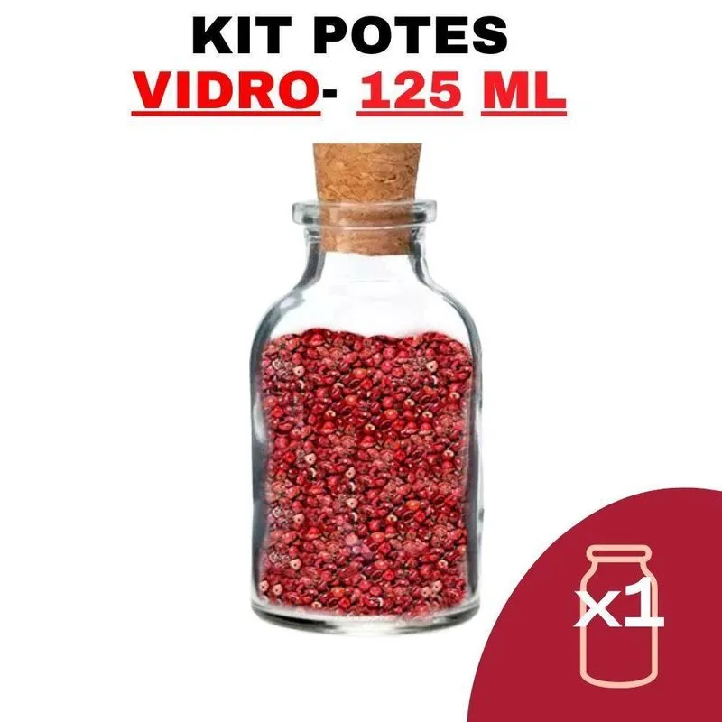 Kit Potes De Temperos Condimentos De Vidro 125Ml