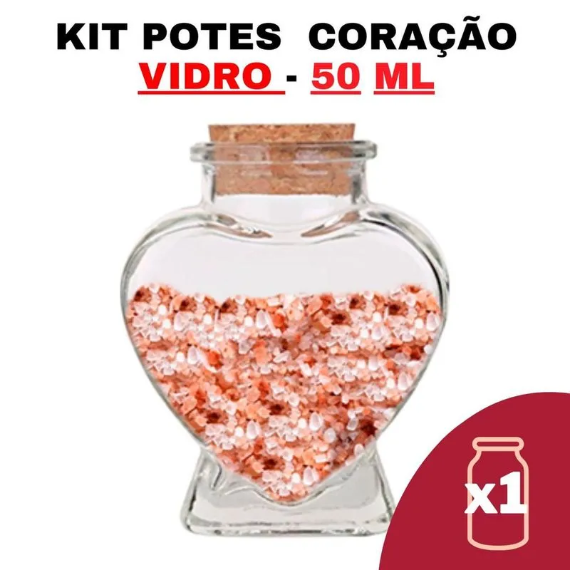 Kit Potes De Temperos E Condimentos Tipo Coração 80Ml