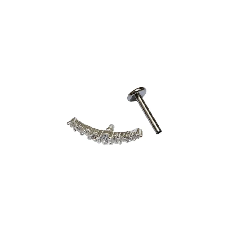 Piercing Cluster Zirconias Em Prata 925