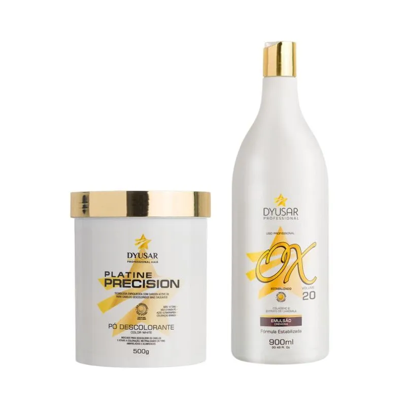 Kit 01 Pó Descolorante White 500g + 01 Ox 20 Volumes 900ml