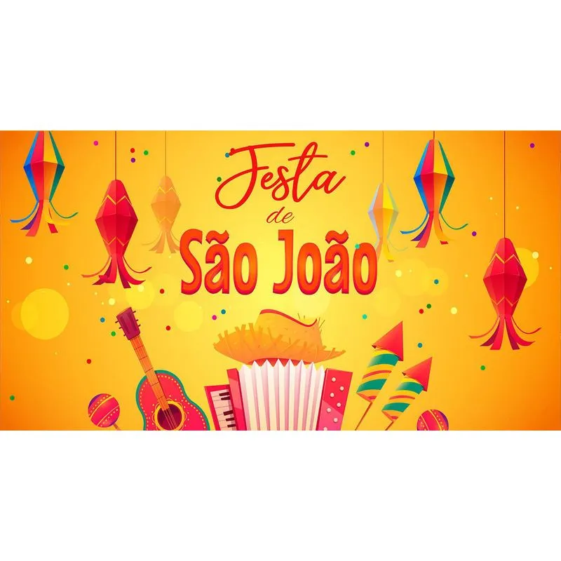 Painel De Festa Infantil Em Tecido Festa Junina 138x74cm 4