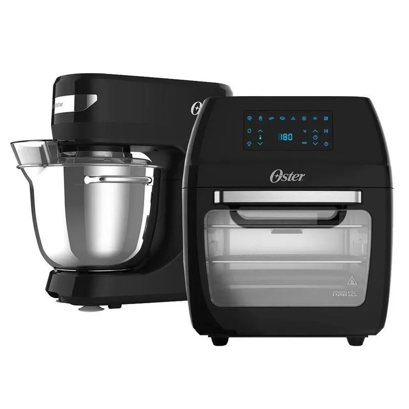 Kit Batedeira Planetária Bowl Inox Iii E Fritadeira 12l Oster - 220v