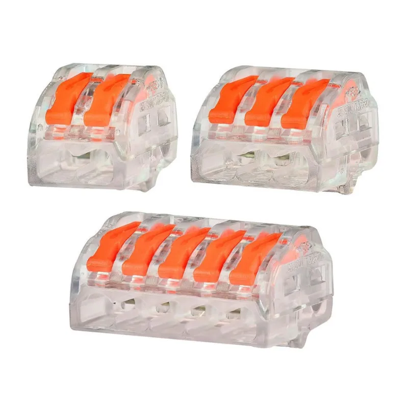 30X Kit Conector Elétrico Emenda Derivação Rápida 2,3,5 Fios