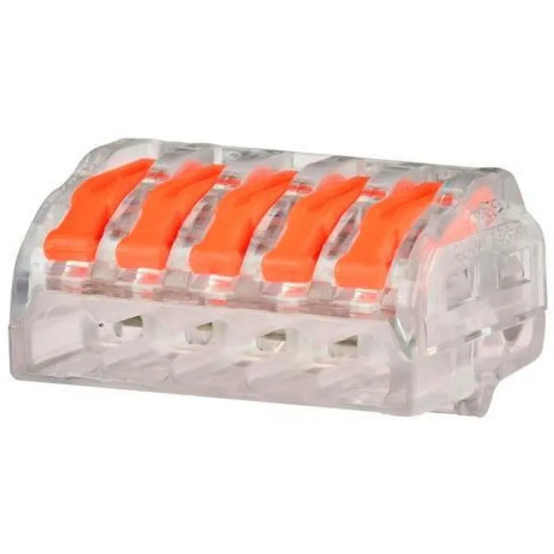 50un Kit Conector Emenda Rápida Derivação Borne 5 Fios