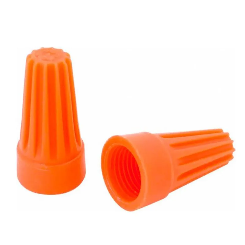 500un Conector De Torção Emenda Fios Cabos Laranja Até 5,7mm