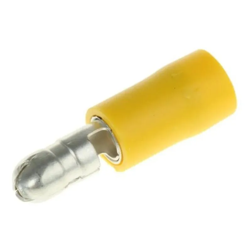 Kit Terminal Bala Fêmea E Macho 4,0 A 6,0mm Amarelo 100pares