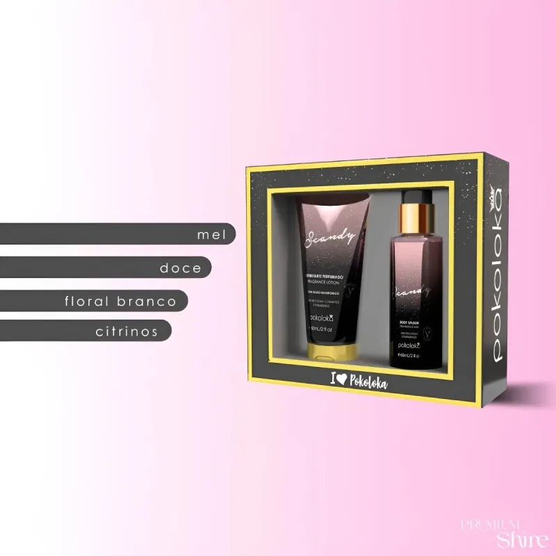 Kit Pokoloka Scandy Body splash 60ml + Hidratante 60ml