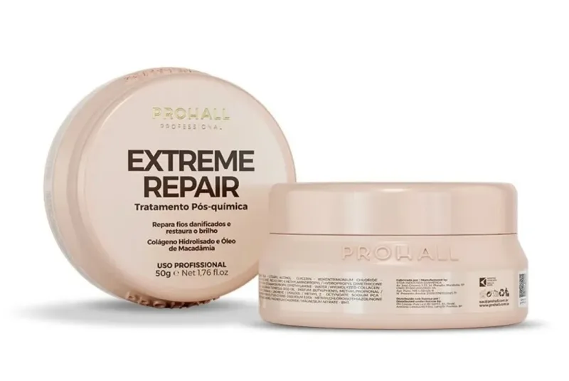 Máscara Profissional Ultra Nutritiva Extreme Repair 50g Prohall - lojaparaisodarepublica