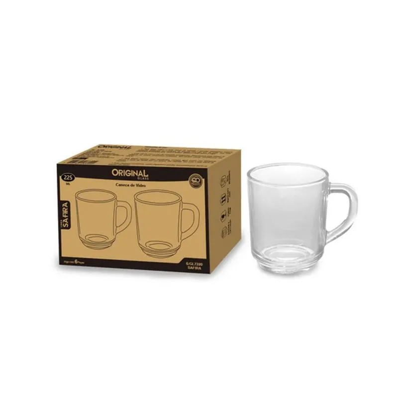 Jogo Caneca Safira 22 5ml 6 Peças - Original