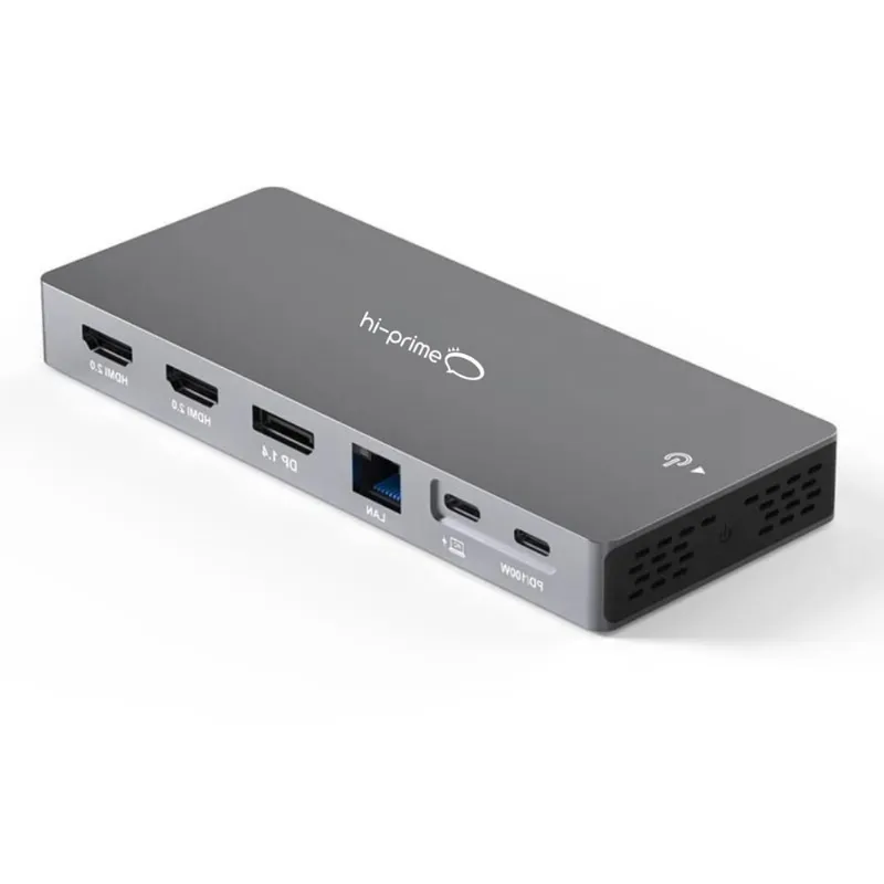 Hub Usb C Hdmi DisplayPort 3 Monitores 4k 13 em 1 - hi-prime