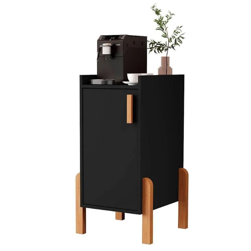 Aparador Poseidon Café Moderno 1 Porta sem Gavetas MDP 32CM Preto Poseidon