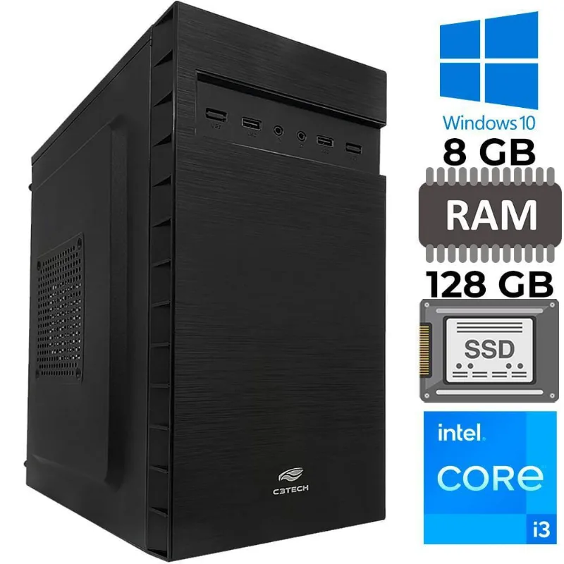 Computador Core I3-2120, Ssd 128Gb, Ram 8Gb, Mt-32Bk, Win 10