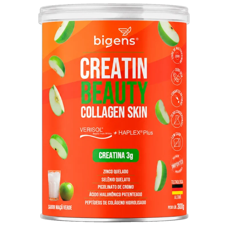 Creatin Beauty Collagen Skin Creatina + Colágeno Maçã Verde 300g
