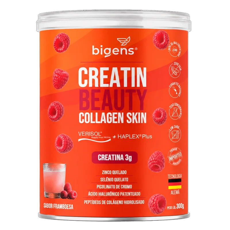 Creatin Beauty Collagen Skin Creatina + Colágeno Sabor Framboesa 300g