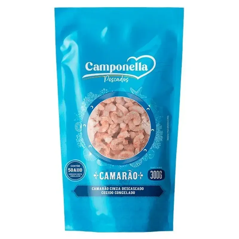 Camarão Camponella Cozido 50/110 Descascado Congelado 300g