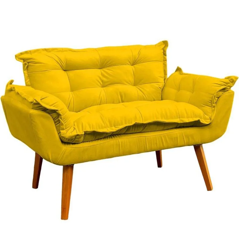 Namoradeira Decorativa Para Sala Recepção Consultório Escritório Manicure Alice Suede