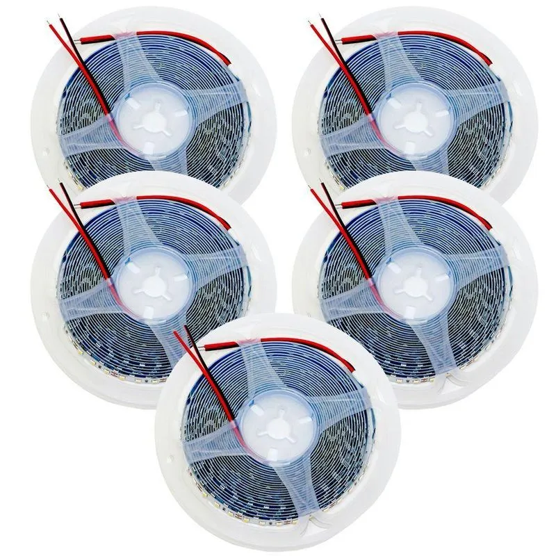 Kit 5 Rolos Fita Led 2835 5 M 120 Leds-m 12v Ip20 10w-m Bco