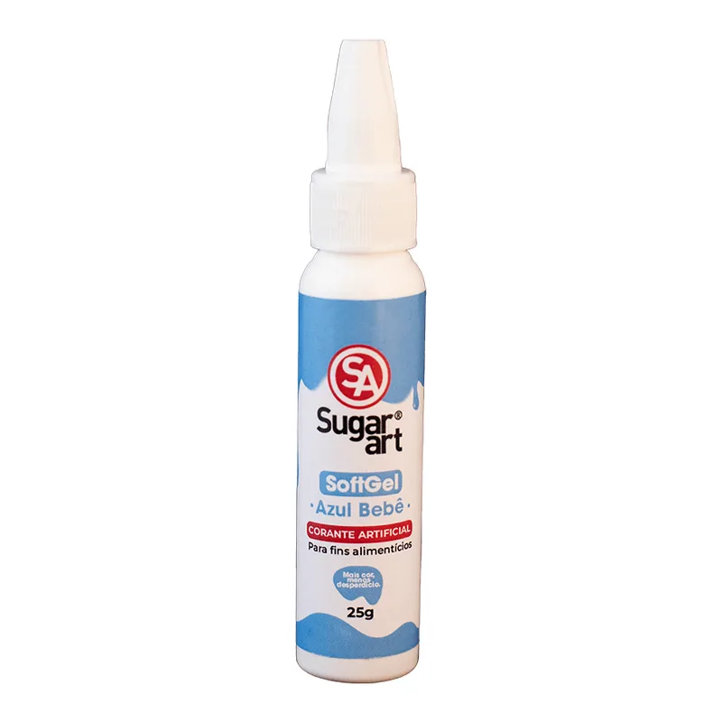 Corante Soft Gel Azul Bebê 25g SUGAR ART CORANTE SOFT GEL AZUL BEBE 25G SUGA ART