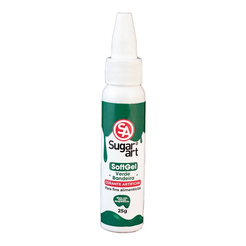 Corante SoftGel Verde Bandeira 25g SUGAR ART CORANTE SOFT GEL VERDE BANDEIRA 25G SUGA ART