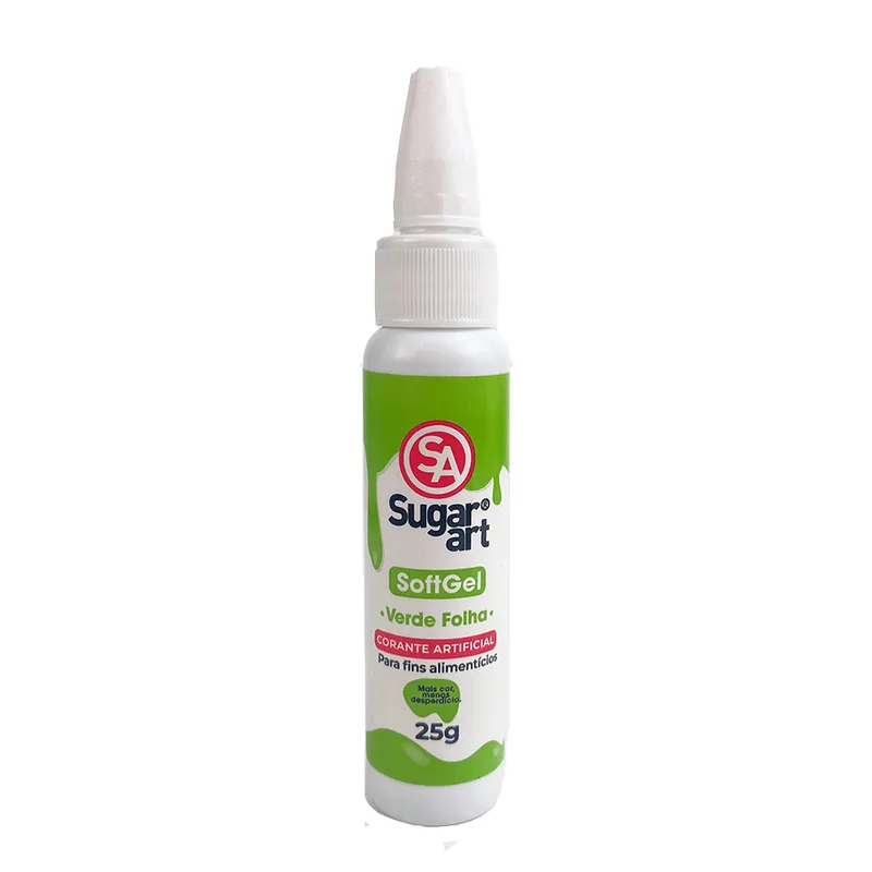 Corante SoftGel Verde Folha 25g SUGAR ART CORANTE SOFT GEL VERDE FOLHA 25G SUGA ART