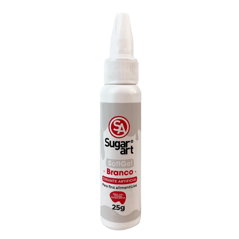 Corante SoftGel Branco 25g SUGAR ART CORANTE SOFT GEL BRANCO 25G SUGA ART
