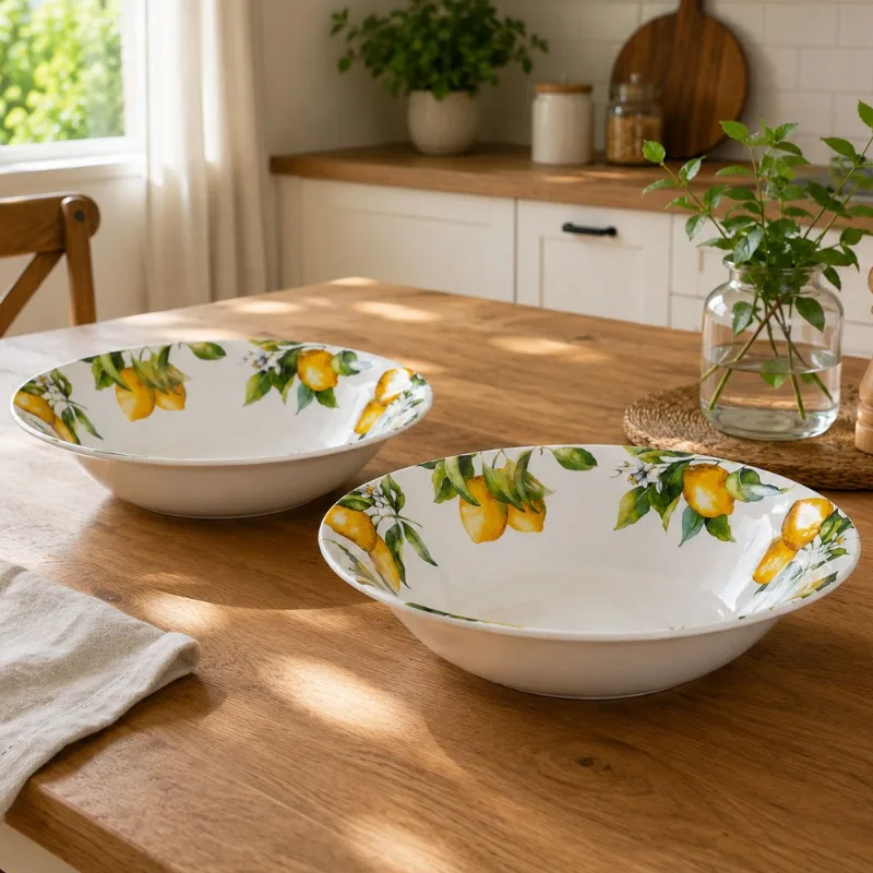 Tigela Sicília Saladeira Grande Melamina 33cm 3900ml Kit 4pç