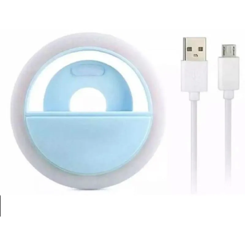 Ring Light 36 Anel Led Flash Celular Selfie Azul Sg11