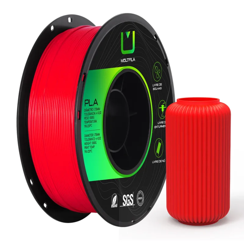 Filamento Multfila 1.75Mm 1Kg Pla Vermelho